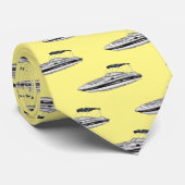 モーターボート漫画イラストレーション ネクタイ (ロール)