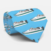モーターボート漫画イラストレーション ネクタイ (ロール)