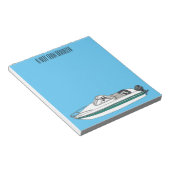 モーターボート漫画イラストレーション ノートパッド (アングル)