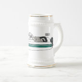 モーターボート漫画イラストレーション ビールジョッキ (正面右)