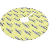 モーターボート漫画イラストレーション ブラッシュドポリエステルツリースカート (アングル)