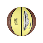 モーターボート漫画イラストレーション ミニバスケットボール (縦)