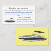 モーターボート漫画イラストレーション 名刺 (正面/裏面)