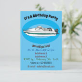 モーターボート漫画イラストレーション 招待状 (スタンド正面)