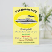 モーターボート漫画イラストレーション 招待状 (スタンド正面)