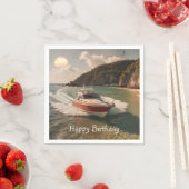 モーターボート誕生日 スタンダードカクテルナプキン (インサイチュ)