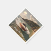 モーターボート誕生日 スタンダードカクテルナプキン (角)