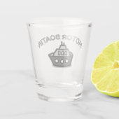 モーターボート | 湖おもしろい愛好家のためのショットグラス ショットグラス (裏面)