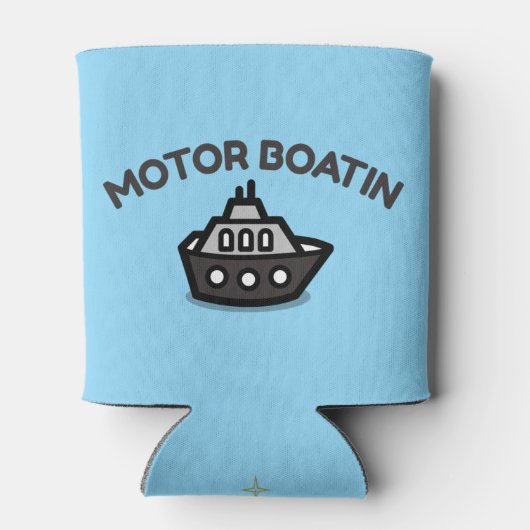 モーターボート | 皮肉おもしろい的な湖の生活 缶クーラー (裏面)