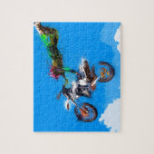 モーターライダーモトクロスジャンプ ジグソーパズル (縦)