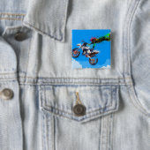 モーターライダーモトクロスジャンプ 缶バッジ (インサイチュ)