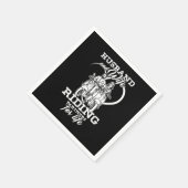 モーターリストカップル愛好家オートバイ夫と妻 スタンダードカクテルナプキン (角)