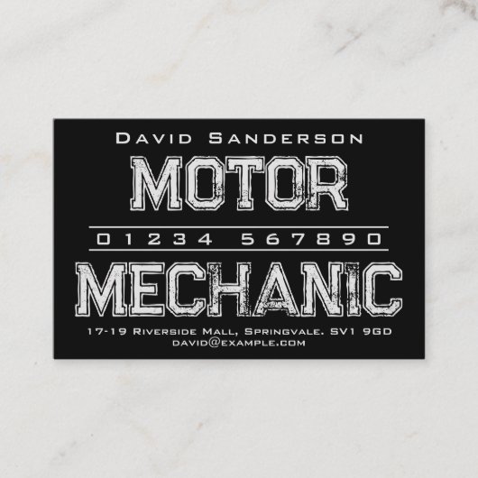 モーター整備士名刺 名刺 (正面)