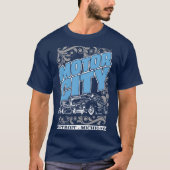 モーター都市デトロイトミシガン州クラシックな車米国のティー Tシャツ (正面)