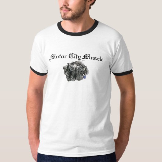 モーター都市筋肉、エンジン Tシャツ (正面)