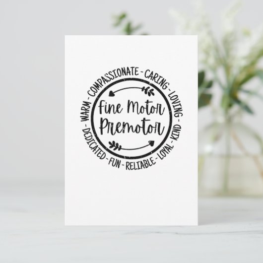 モータ素晴らしープリモータ職業セラピーセラピスト サンキューカード (スタンド正面)