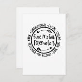 モータ素晴らしープリモータ職業セラピーセラピスト サンキューカード (正面/裏面)