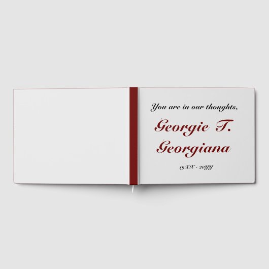 モーダルン&メモリエレガントゲストブック ゲストブック (全面)