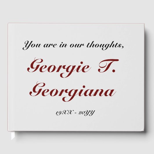 モーダルン&メモリエレガントゲストブック ゲストブック (正面)