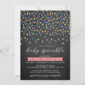 モーダーチョーク散水赤ちゃんシャワー 招待状 (正面)