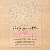 モーダー散水赤ちゃんシャワー アクリル招待状 (正面)