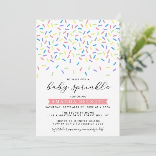 モーダー散水赤ちゃんシャワー 招待状 (スタンド正面)