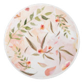 モーダー水彩洗浄優しい落ち花花びら セラミックノブ (正面)