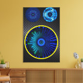 モーダー、抽象芸術、ホームデコールスピーカ キャンバスプリント (インサイチュ (リビング))