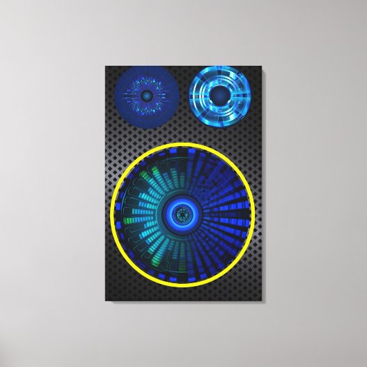 モーダー、抽象芸術、ホームデコールスピーカ キャンバスプリント (正面)