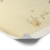 モーツァルトからフリーメーソンへの手紙、1786年1月 ポスター (角)