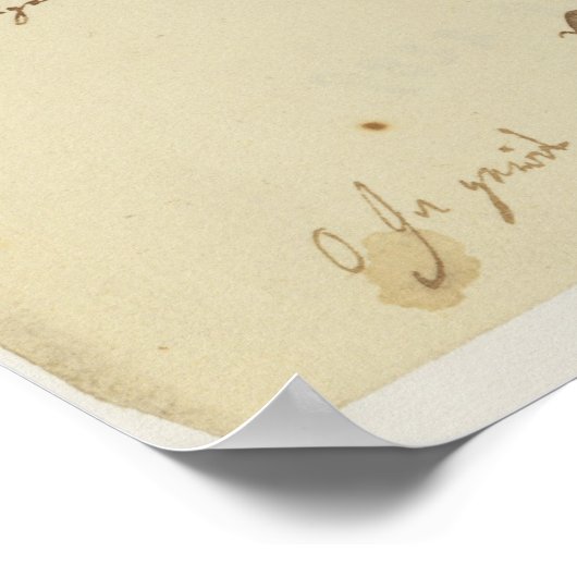 モーツァルトからフリーメーソンへの手紙、1786年1月 ポスター (角)