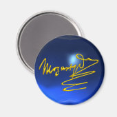 モーツァルトにオマージュ，ブルーサファイア マグネット (正面/裏面)