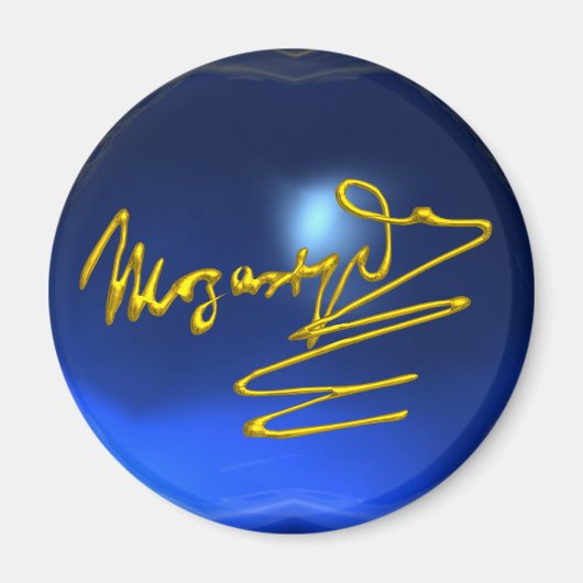 モーツァルトにオマージュ，ブルーサファイア マグネット (正面)