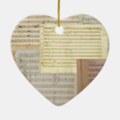 モーツァルトのオーナメントのペンダントの愛 セラミックオーナメント (裏面)