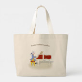 モーツァルトのピアノ「練習は完璧を維持遊」 ラージトートバッグ (裏面)