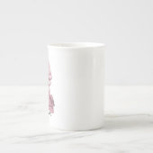 モーツァルトのピンク ボーンチャイナマグカップ (正面)