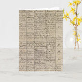 モーツァルトの洗礼簿への登録,1756年 カード (黄色い花)