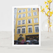 モーツァルトの生家、オーストリア カード (黄色い花)