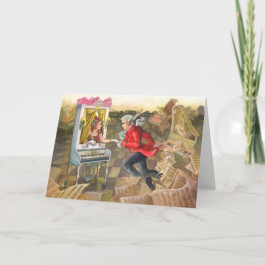 モーツァルトは彼のムーサの挨拶状を見つけます カード (正面)