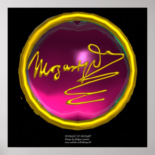 モーツァルトへのオマージュ、ピンクアメジストの巨大なサイズ ポスター (正面)