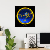 モーツァルトへのオマージュ、ブルーサファイアコロッサルサイズ ポスター (ホームオフィス)