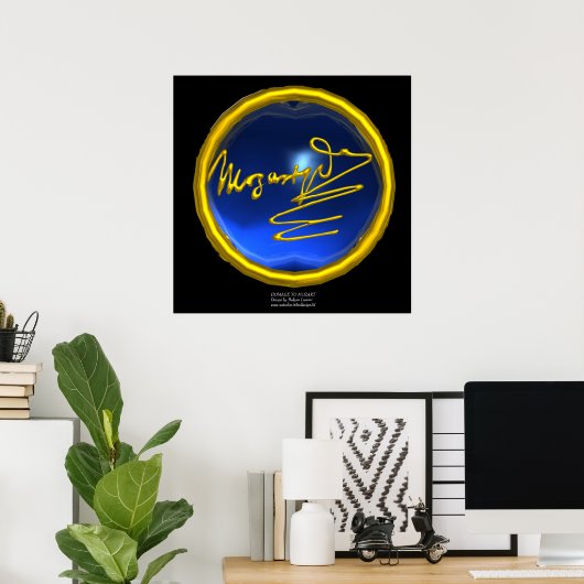 モーツァルトへのオマージュ、ブルーサファイアコロッサルサイズ ポスター (ホームオフィス)