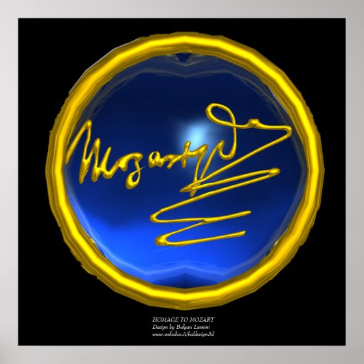モーツァルトへのオマージュ、ブルーサファイアコロッサルサイズ ポスター (正面)