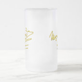 モーツァルトへのオマージュ/ COMPOSERの3D金ゴールド署名 フロストグラスビールジョッキ (中央)