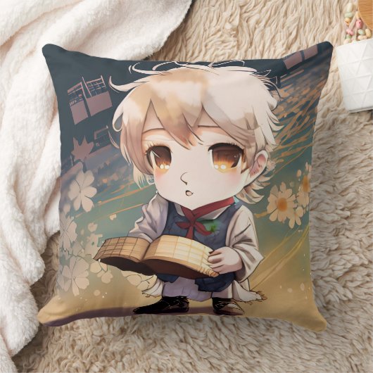 モーツァルトファンシー作曲家アニメソフトコア枕 クッション (ブランケット)