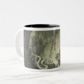 モーツァルト著「魔法のフルート」からの場面 ツートーンマグカップ (正面左)