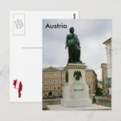 モーツァルト記念碑，モーツァルトプラッツ，ザルツブルグ，オーストリア ポストカード (正面/裏面)