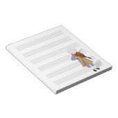 モーツァルト遊のヴァイオリン音楽原稿紙 ノートパッド (アングル)