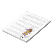 モーツァルト遊のヴァイオリン音楽原稿紙 ノートパッド (回転)