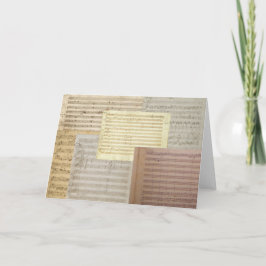 モーツァルト音楽の写本 カード